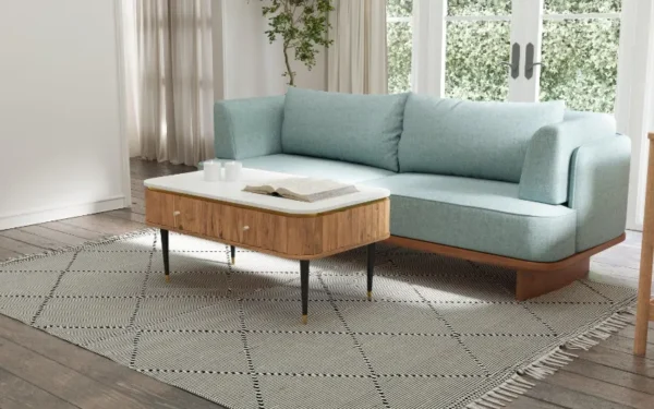Anish 3 Seater Sofa Blue By Orange Tree - Image 5